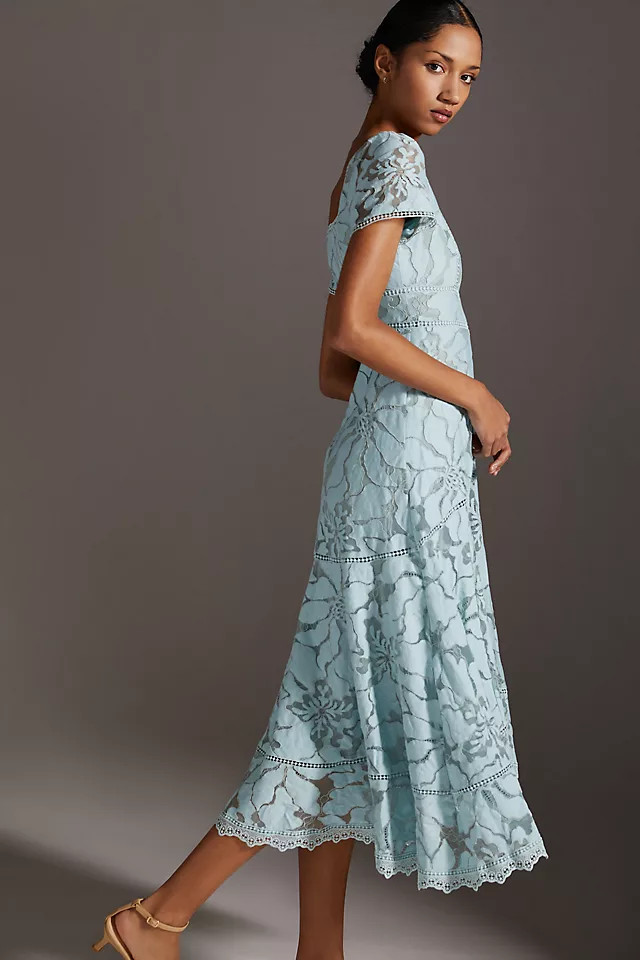 By Anthropologie Slim Lace Maxi Dress | Anthropologie (US)