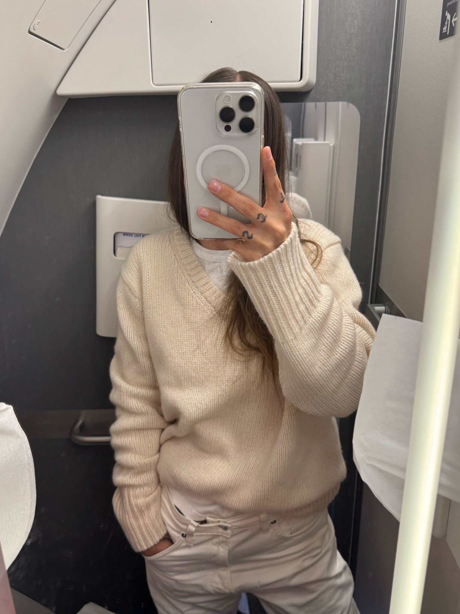 Whites in an airplane bathroomm