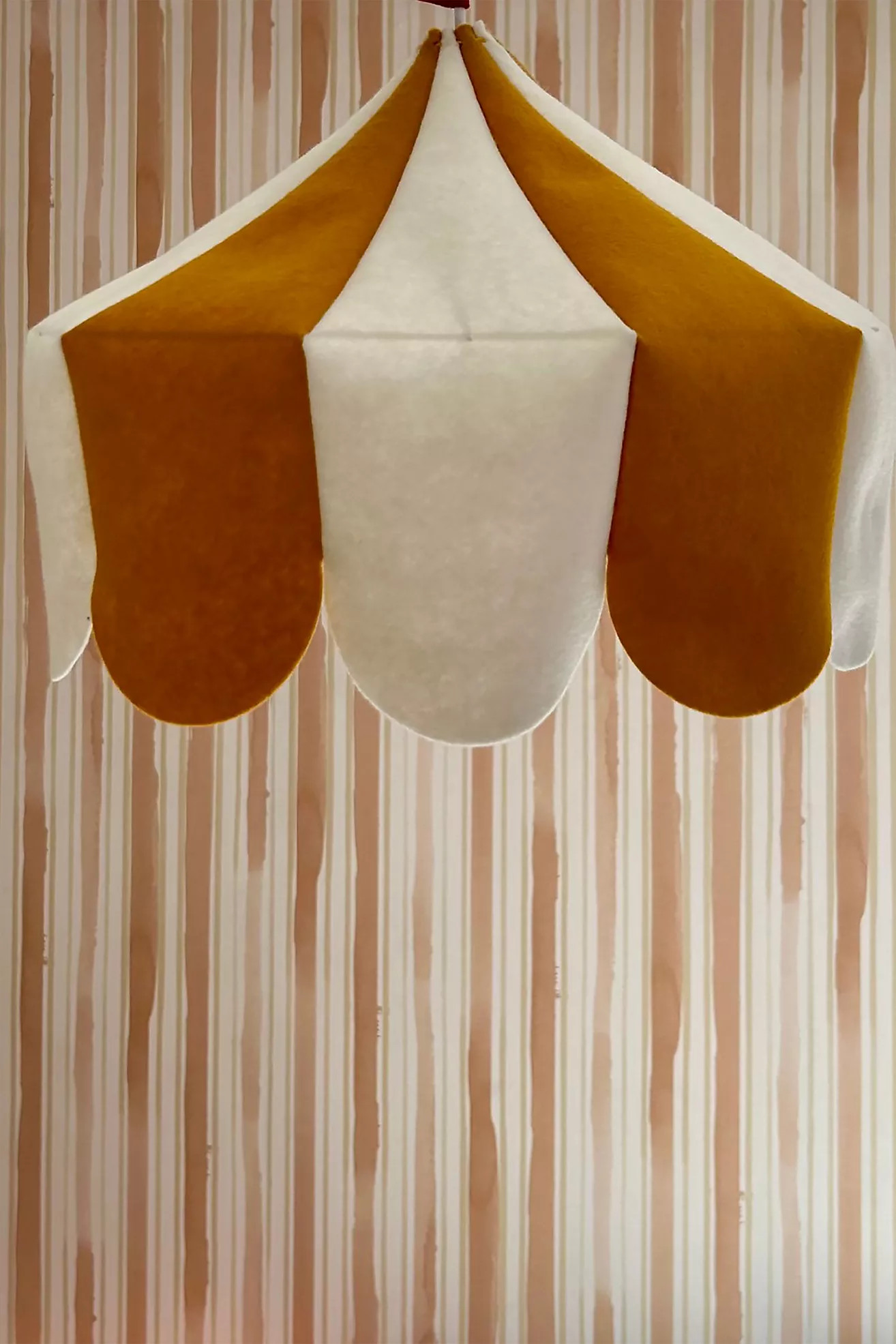 Work + Sea Terracotta Ticking Wallpaper | Anthropologie (US)