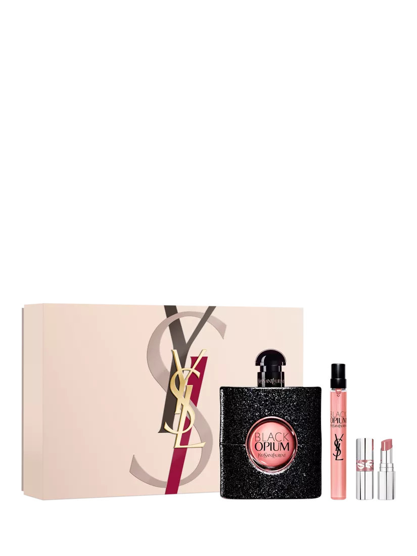 Yves Saint Laurent Deluxe Black Opium Eau de Parfum 90ml Gift Set | John Lewis (UK)
