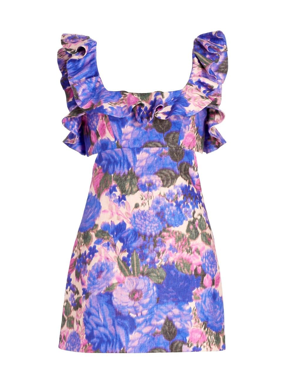 High Tide Cut-Out Frilled Minidress | Saks Fifth Avenue