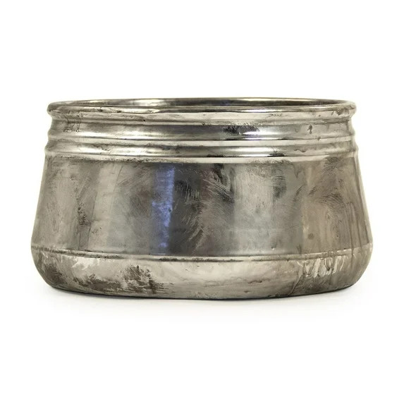 Distressed Metallic Silver Bowl (10041S A840) by Zentique | Walmart (US)
