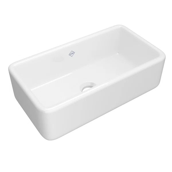 Shaws Original Single Bowl Front Fireclay 33" L x 18" W Apron Kitchen Sink | Wayfair North America