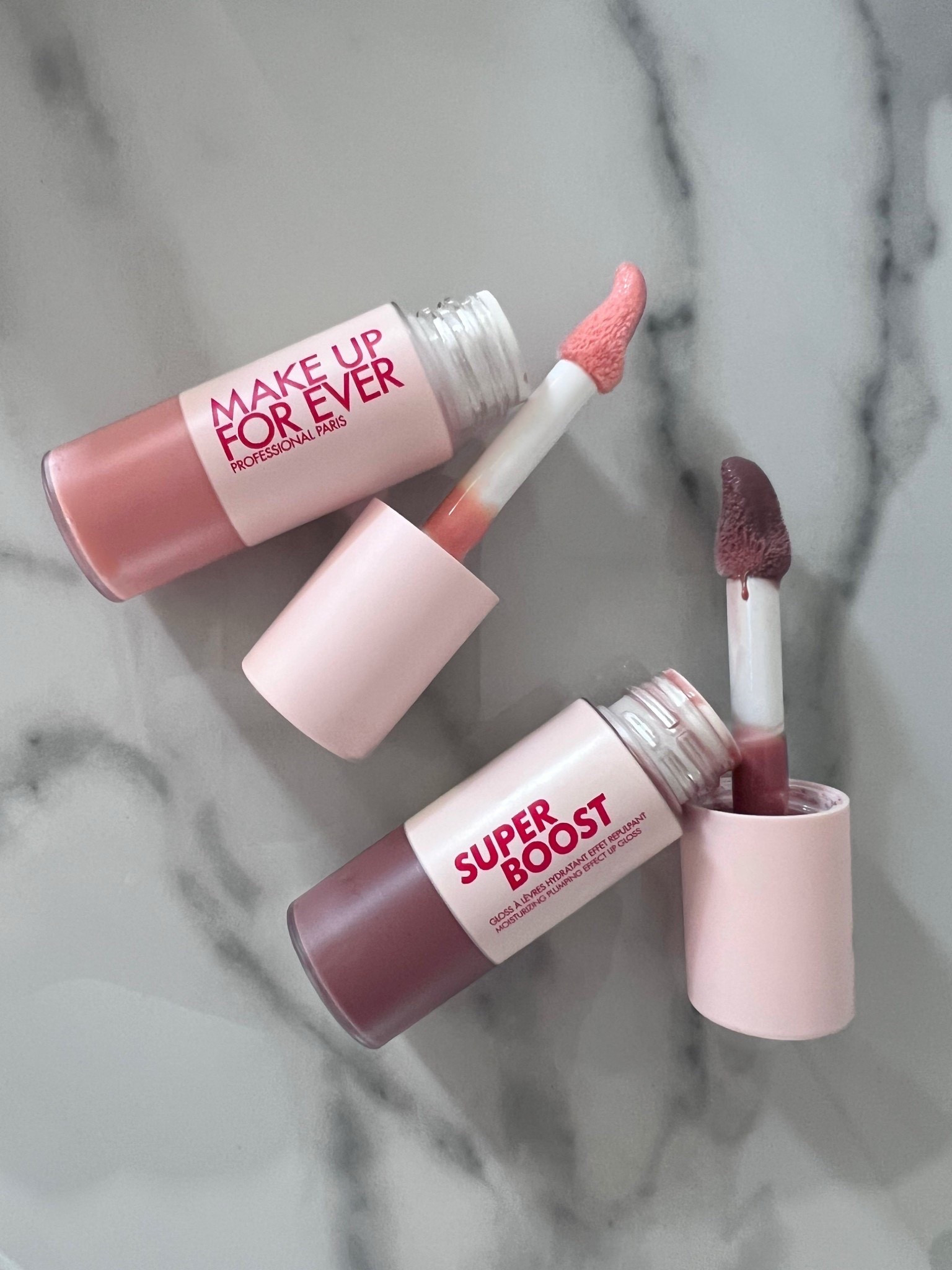 Day + night plumping lip gloss from Makeup For Ever in shades Latte Glaze + Wherever Walnut

#LTKMothersDay #LTKBeauty #LTKselfcare