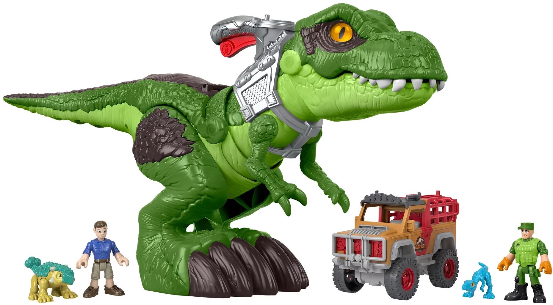 Imaginext Jurassic World Camp Cretaceous T-Rex Dinosaur Pursuit Playset - Walmart.com | Walmart (US)