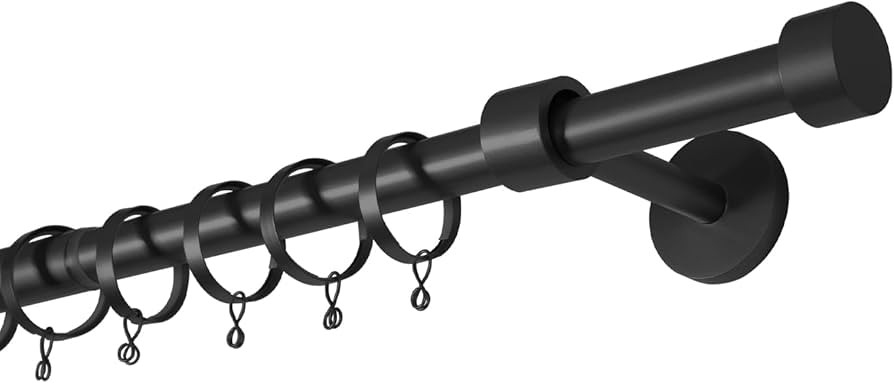 TWOPAGES Adjustable Curtain Rod, Heavy Duty Curtain Rod Set with Brackets and Rings, 1 Inch Diame... | Amazon (US)