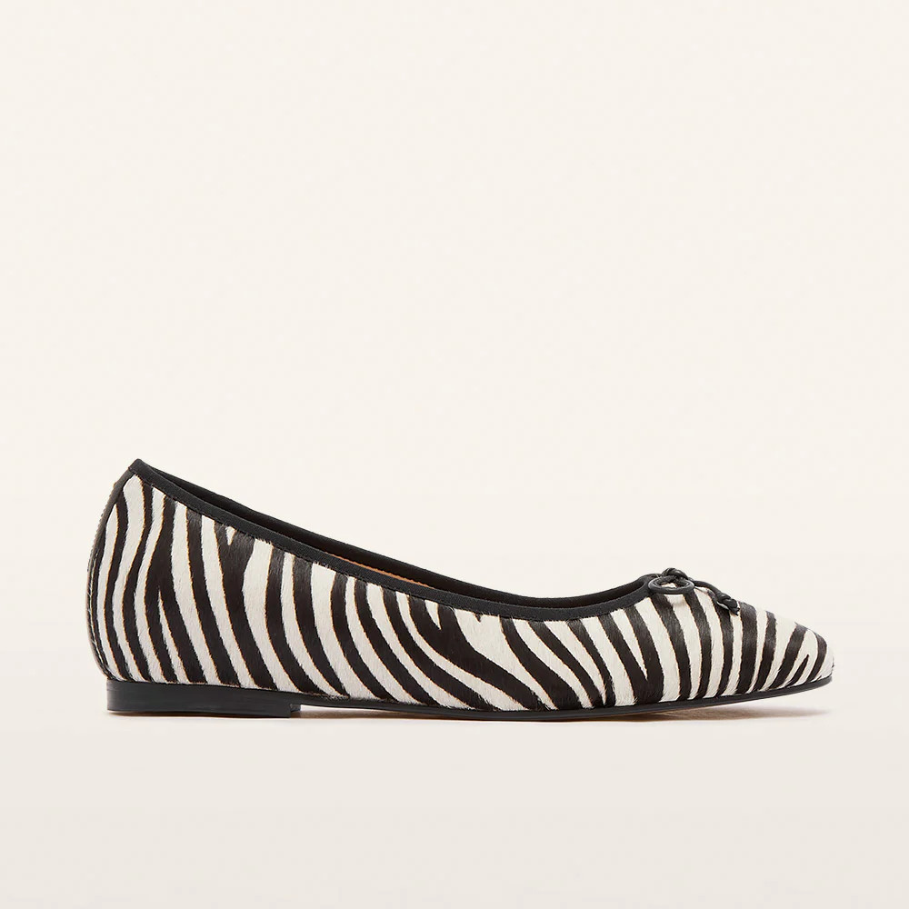 Trinity Zebra Print Ballet Flats | FRANKIE4 | FRANKIE4