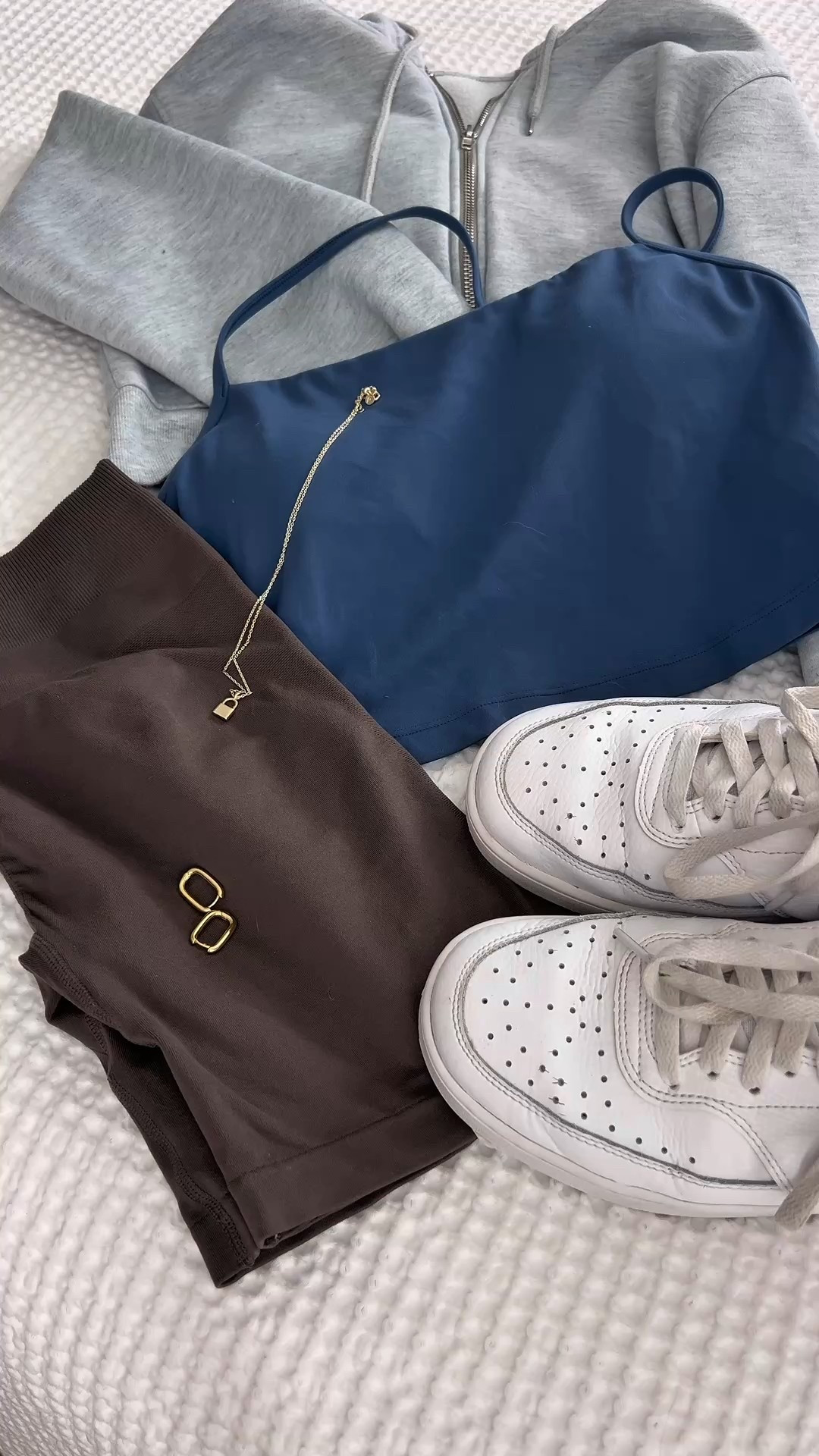 From gym to errands in style — living in this cropped hoodie, comfy shorts, and a touch of gold. Athleisure, but make it elevated 💪✨ #OnTheGoLook #ChicAndSporty #LTKStyle
#Athlesisure #Trending #GymFit #ErrandsOutfit #WeekendWear #Seasonal

#LTKSeasonal #LTKActive #LTKU