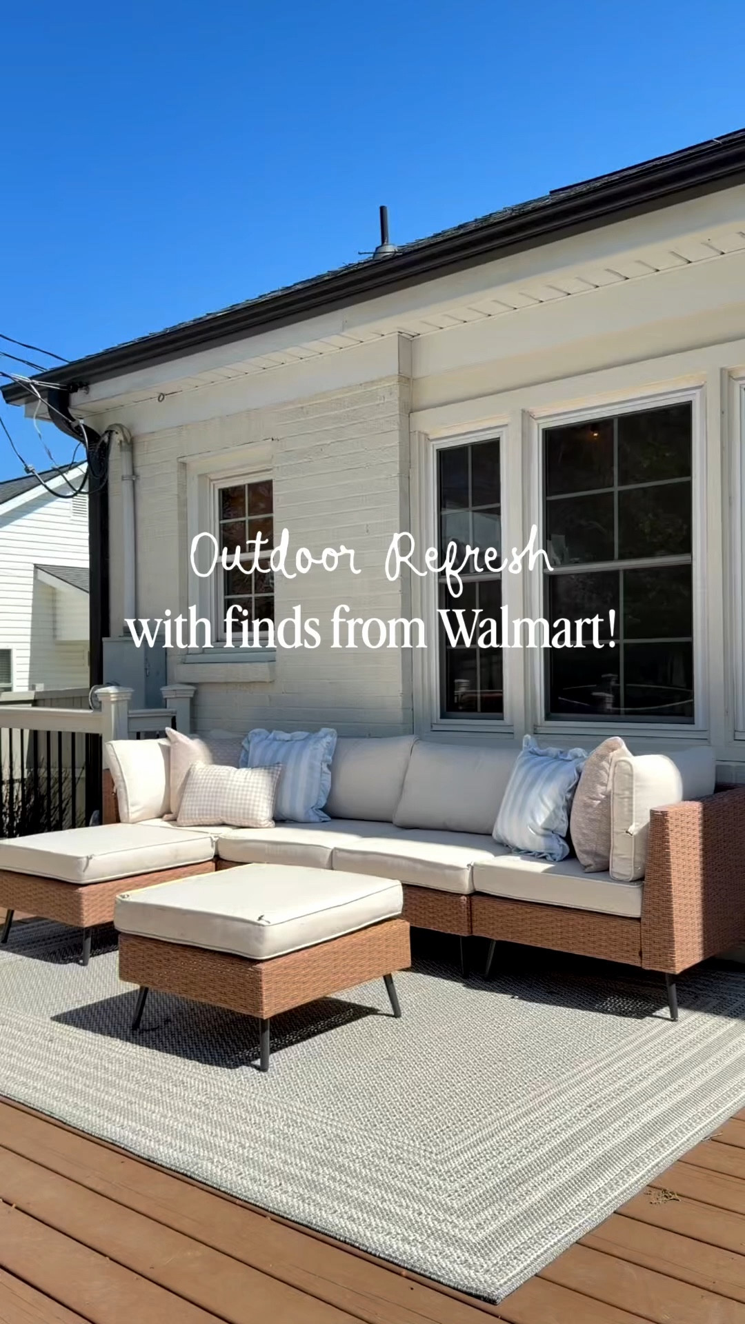 Outdoor living featuring finds from Walmart! ☀️🏡  so excited for spring and summer days & nights out here! 

#LTKmomlife #LTKdayinmylife #LTKHome