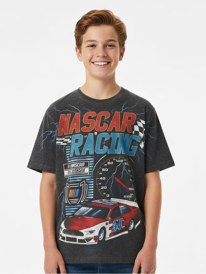 NASCAR, Boys' Relaxed Graphic T-Shirt, Speed ALT, Sizes 4-18 | Walmart (US)