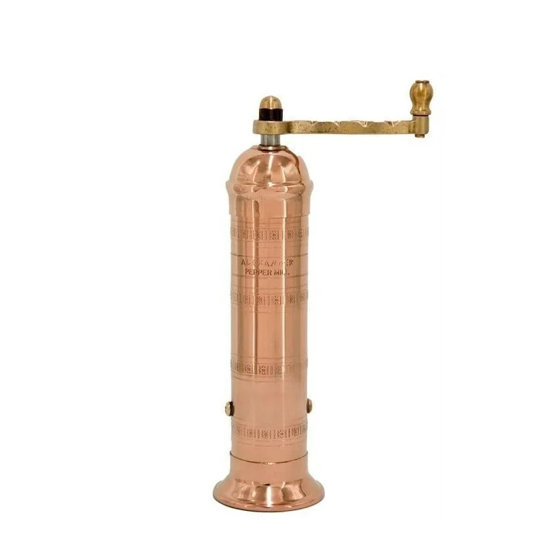Alexander Home Greek Pepper Mill, 8 Inch Tall, Manual Pepper Grinder, Copper | Walmart (US)