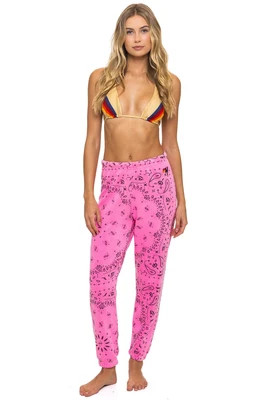 Aviator Nation BANDANA SWEATPANTS - NEON PINK - BANDANA SWEATPANTS - NEON PINK | Shop.app