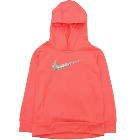 Nike Therma Girls Coral Peach Swoosh Hoodie Sweatshirt Jacket Dri-fit XS (4) | Walmart (US)