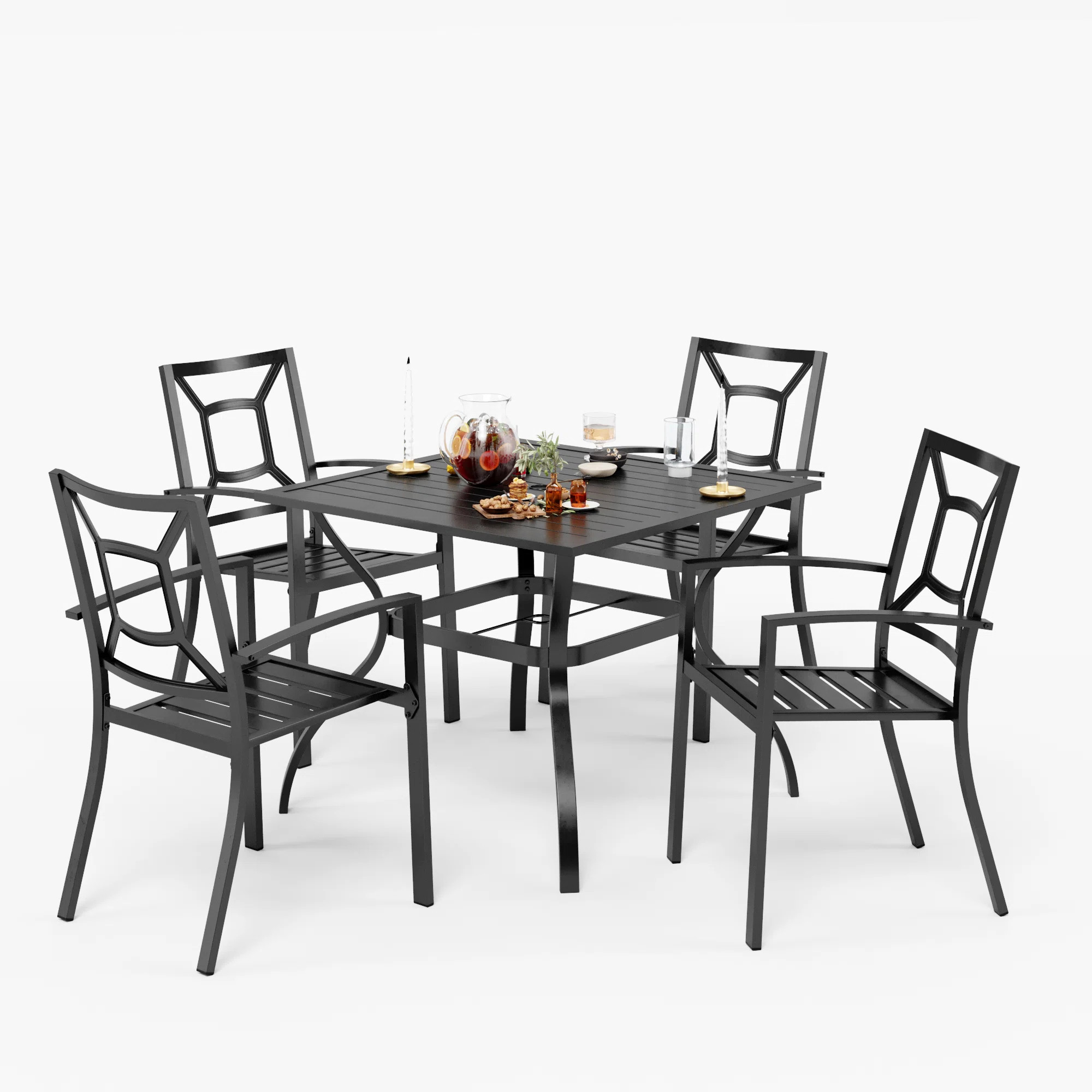 Milnor Square 4 - Person Outdoor Dining Set | Wayfair North America