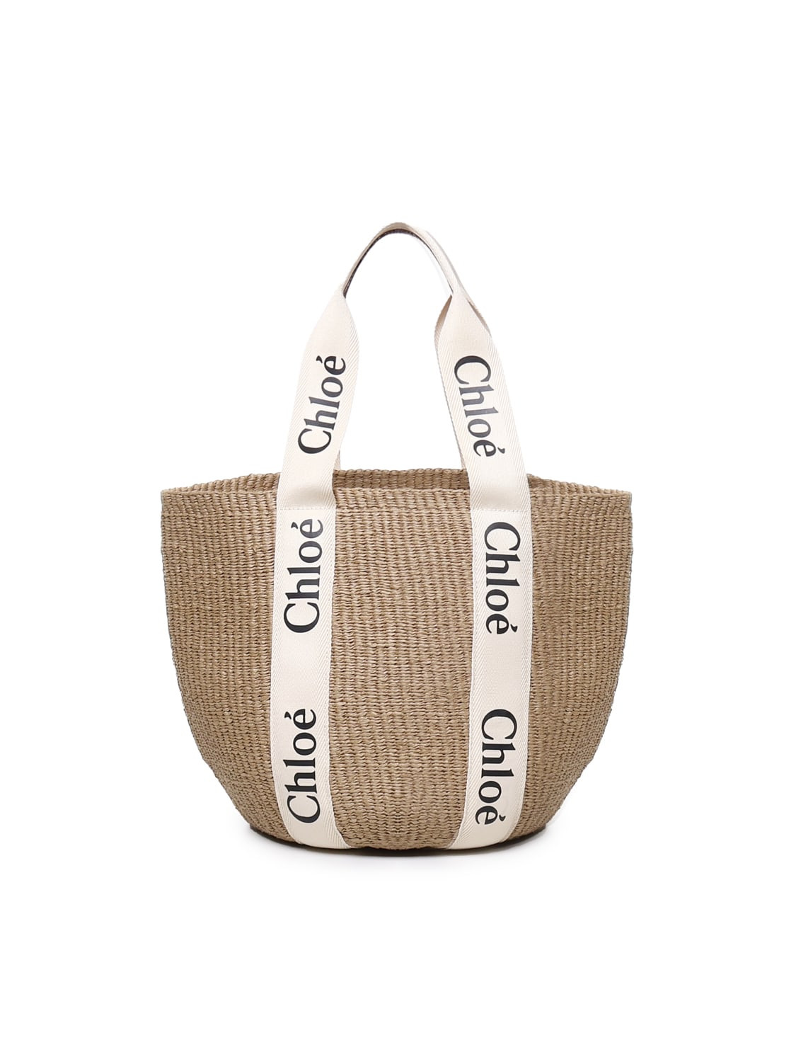 Chloé Large Woody Basket Bag In Natural Fibers | Italist.com US