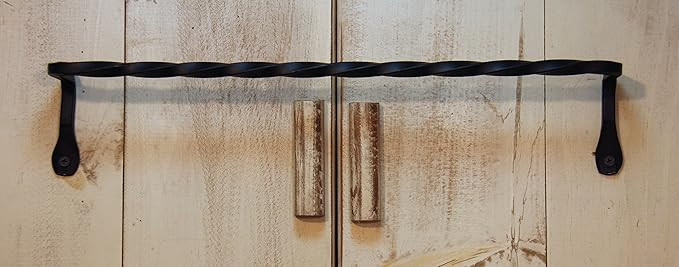 Wrought Iron Towel Bar - 17 Inch -Twisted Hand Made | Amazon (US)
