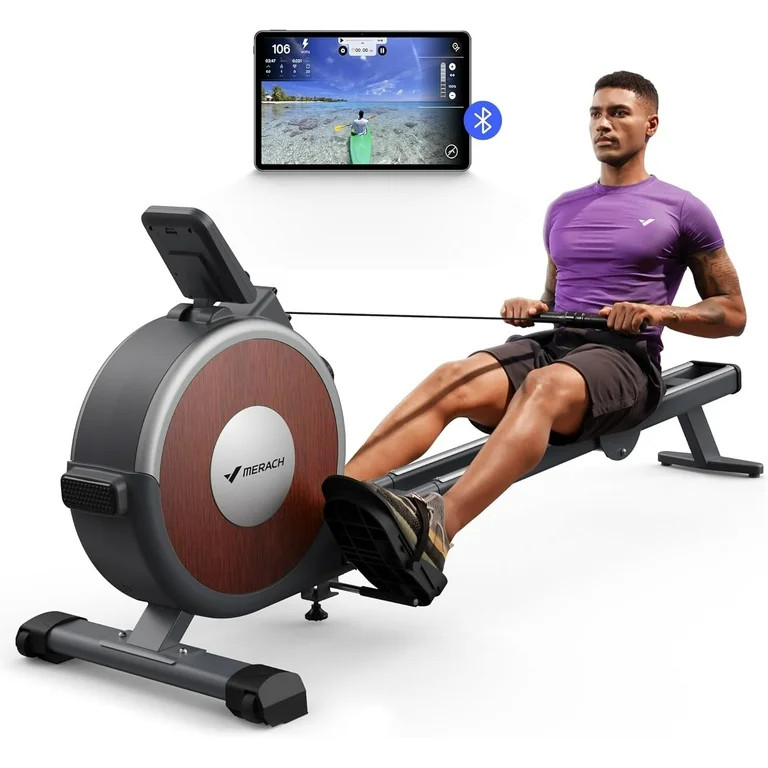 MERACH Magnetic Rowing Machine 350lbs Weight Capacity, 16 Levels of Quiet Resistance, Bluetooth R... | Walmart (US)