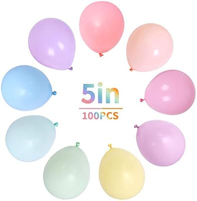 5 Inch Mini Multicolored Party Pearl Balloons,200pcs Mixed Colored Macaron Latex Balloons for Bir... | Amazon (US)