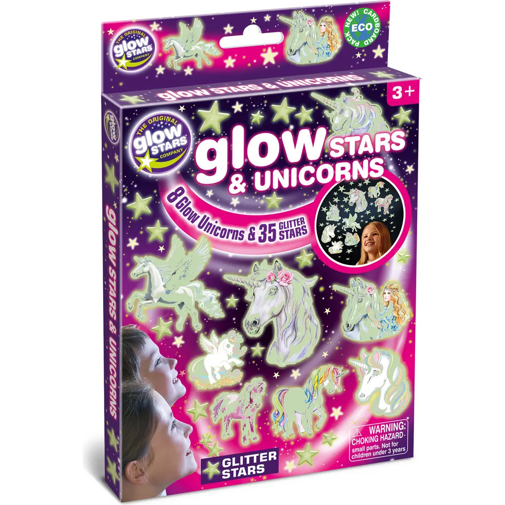 The Original Glowstars Company The Original Glowstars Glowstars & Unicorns Selfadhesive Pads in Multicolored at Nordstrom | Nordstrom