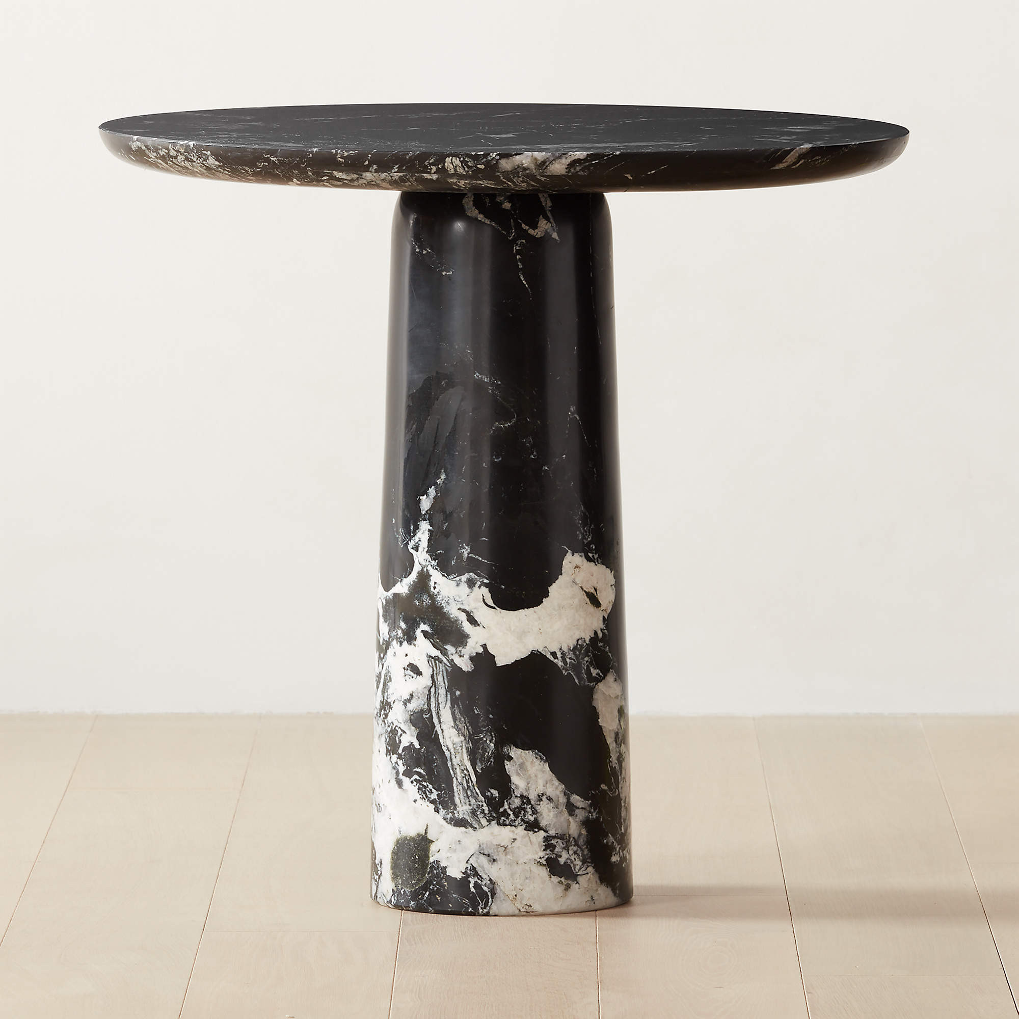 Babylon 30" Round Torrento Grey Marble Bistro Table + Reviews | CB2 | CB2