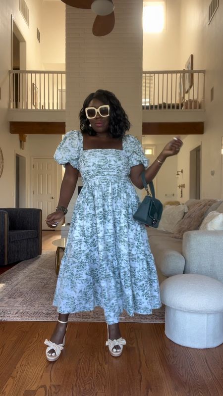 This viral Abercrombie dress is absolutely worth the hype!! Gorgeous dress for Spring events! Styled it with platform heels, Coach bag, Free People sunglasses and pearl earrings!!

#LTKshoecrush #LTKVideo #LTKstyletip