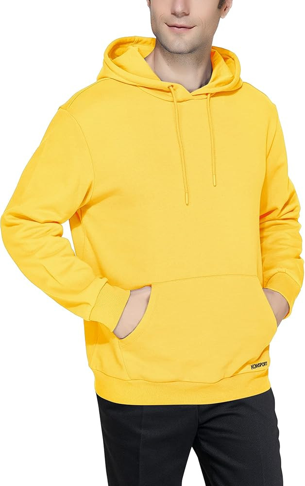 KOWSPORT Men's Pullover Hoodie Soft Brushed Fleece Casual Sport Hooded Sweatshirts with Drawstrin... | Amazon (US)