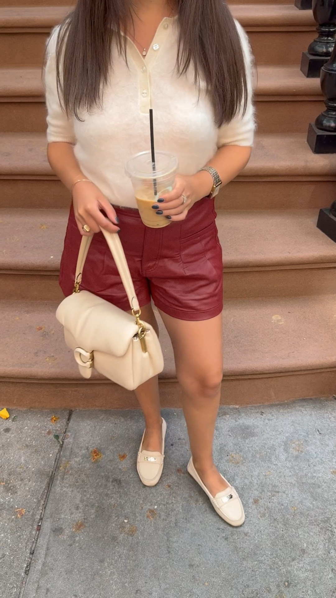 Styling leather + loafers two different ways for fall 🍂 First look: burgundy leather shorts with a cozy sweater and cream loafers — polished but perfect for daytime. Second look: a navy leather mini skirt with a cardigan and matching loafers — chic and a little moodier for evenings. Both are effortless fall outfit ideas you can easily recreate. Linking my favorite leather bottoms + loafers so you can shop the look

#LTKStyleTip #LTKSeasonal #LTKFindsUnder100