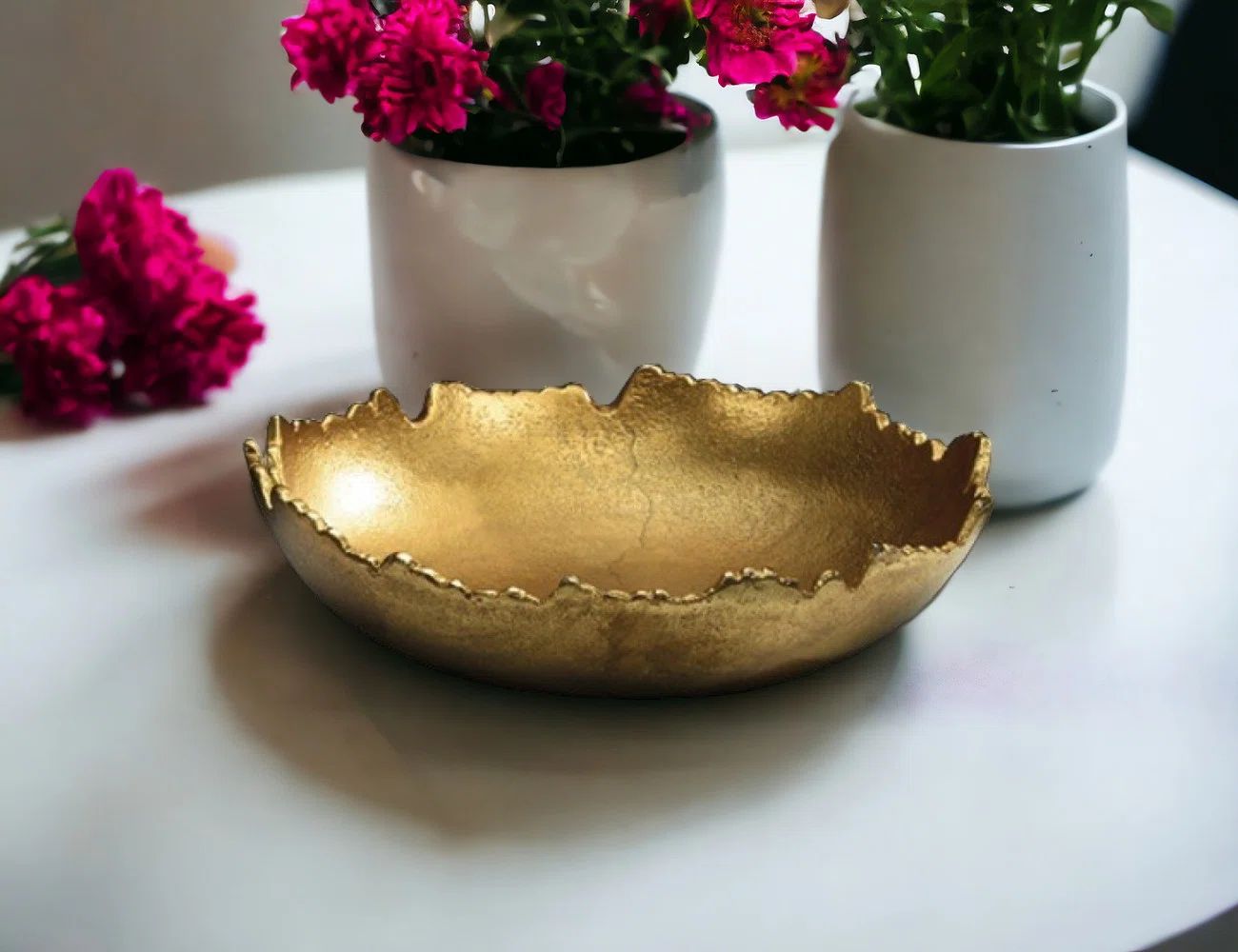 Mercer41 9" Gold Abstract Torn Texture Serving Bowl | Wayfair | Wayfair North America