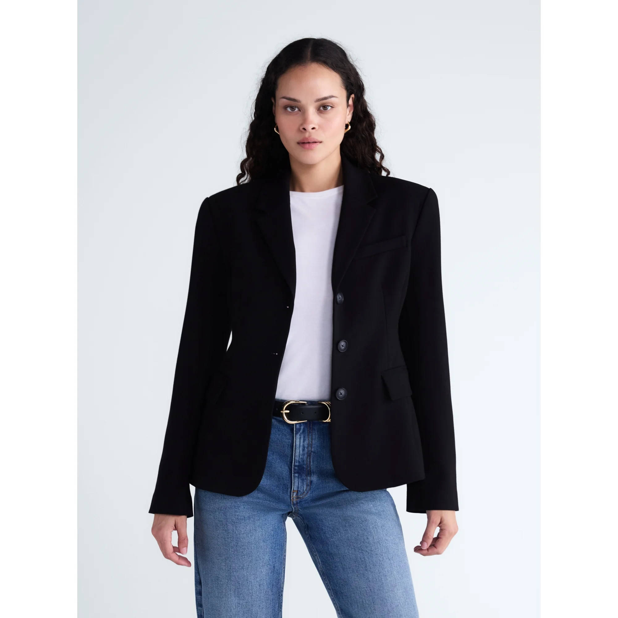 Scoop Women's and Women's Plus Notched Hourglass Blazer, Sizes XS-XXL | Walmart (US)