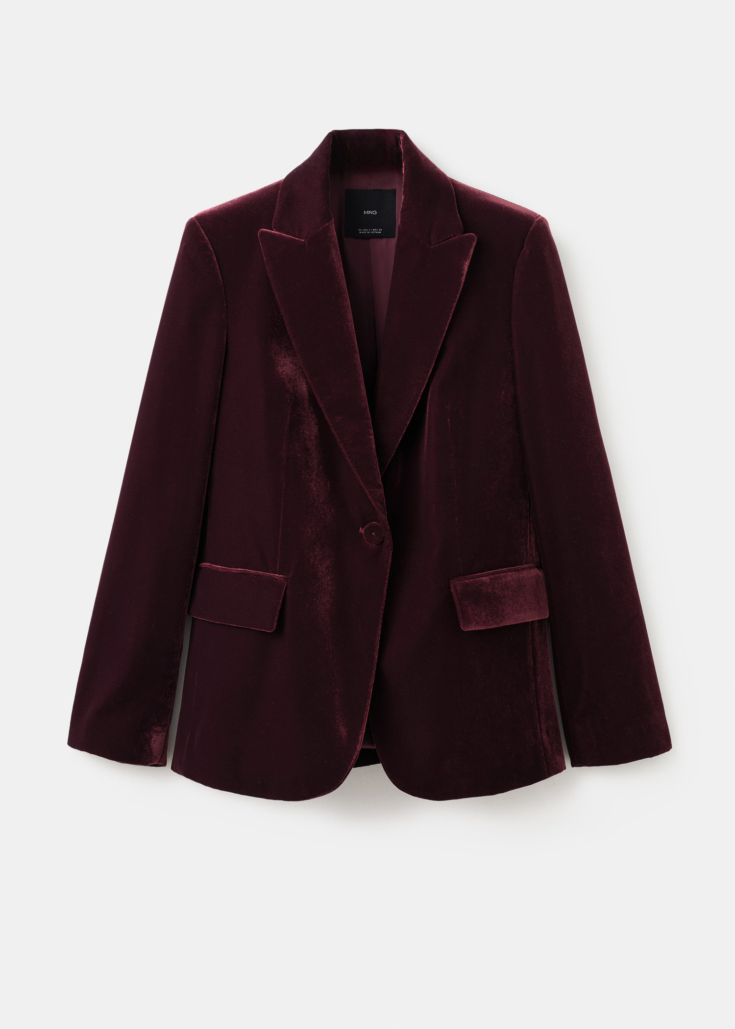 Gestructureerde fluwelen blazer | Mango EU