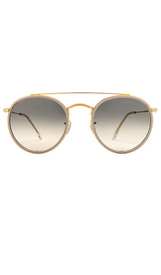Round Double Bridge in Legend Gold & Clear Gradient Grey | Revolve Clothing (Global)