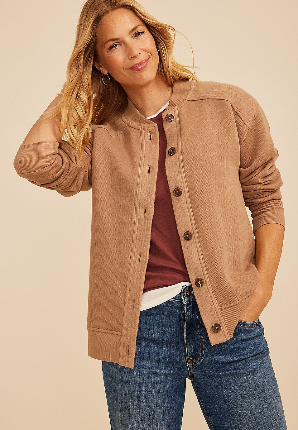 Bomber Cardigan | Maurices