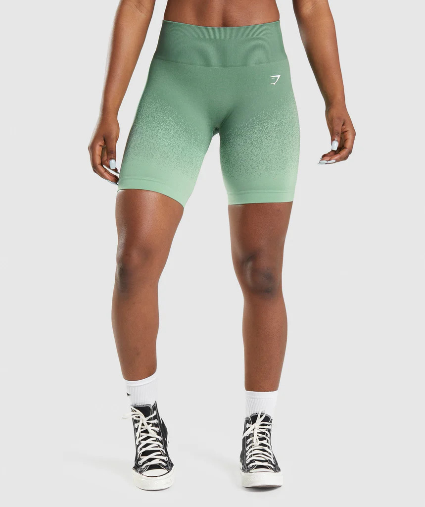Gymshark Adapt Ombre Seamless Cycling Shorts - Green/Light Green | Gymshark (Global)