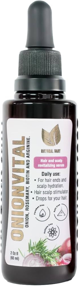 Natural Sant Onionvital Hair Serum with Onion, Rosemary, Biotin & Arginine \u2013 Hydrating Serum... | Amazon (US)