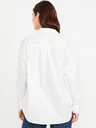 Oversized Button-Down Boyfriend Shirt | Old Navy (US)