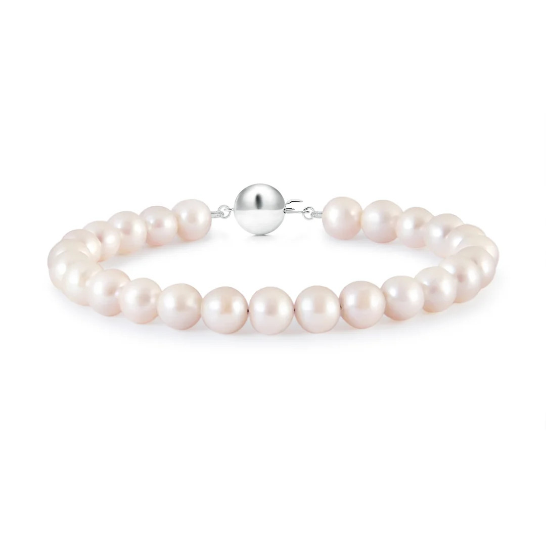 Classic Japanese Akoya Pearl Single Strand Bracelet | Angara Inc.