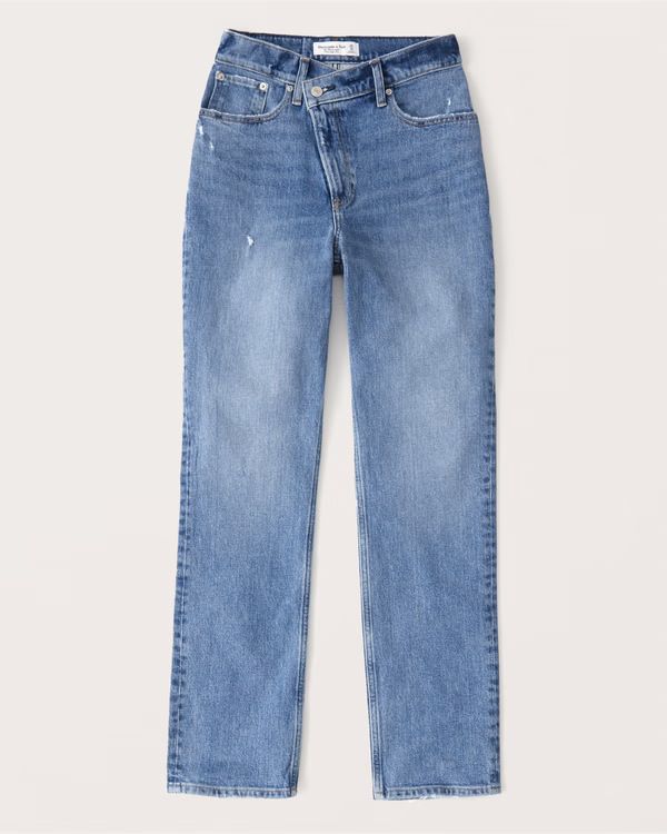 Women's Curve Love 90s Ultra High Rise Straight Jeans | Women's | Abercrombie.com | Abercrombie & Fitch (US)