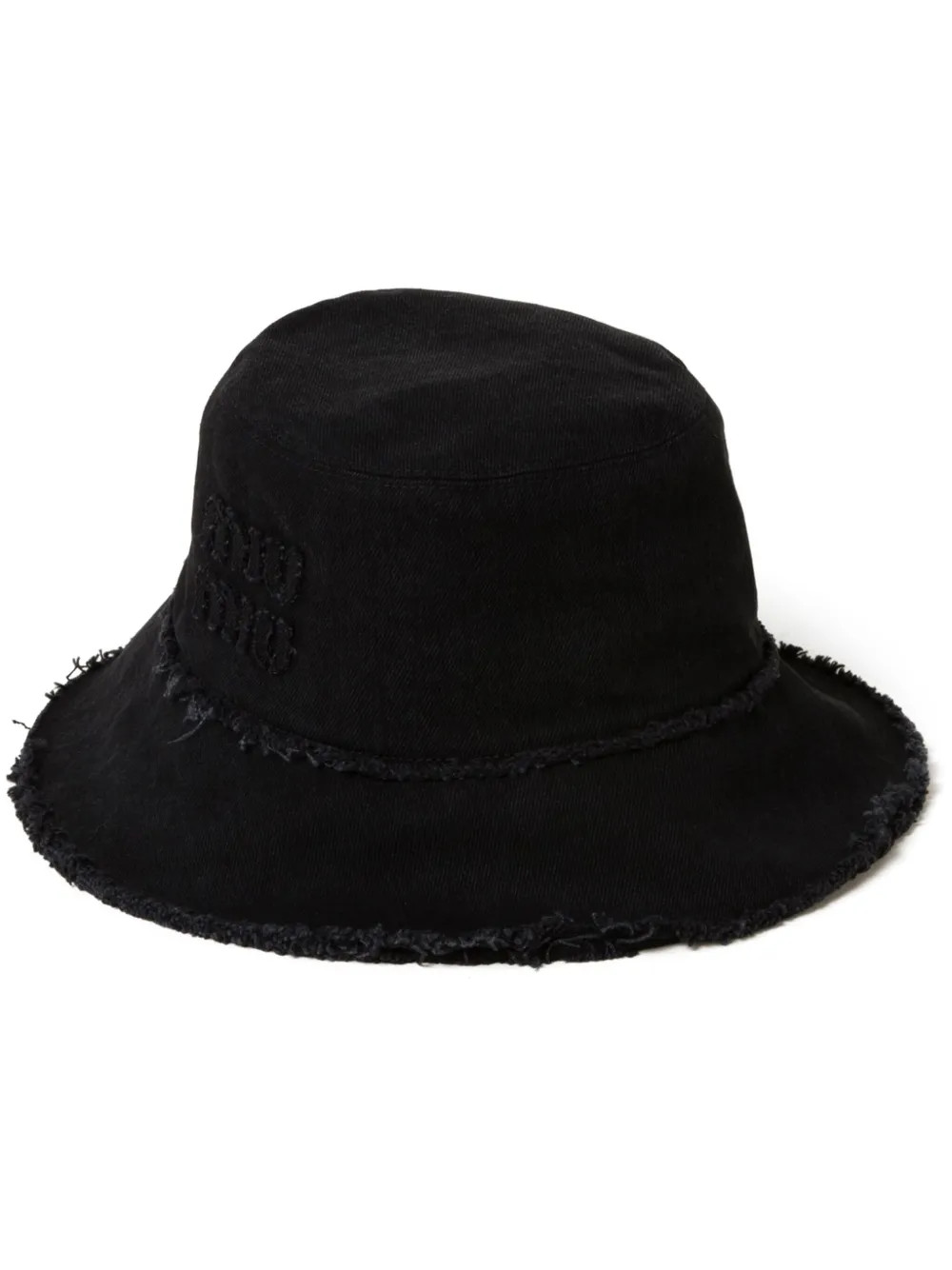 Miu Miu Denim Bucket Hat | Black | FARFETCH | Farfetch Global