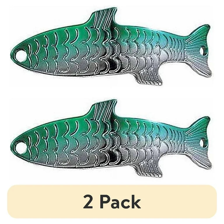 (2 pack) Acme Phoebe Fishing Lure Spoon 1/12 oz. Silver Green | Walmart (US)