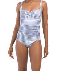 One-Piece Stripe Joanne Tummy Control Swimsuit | TJ Maxx