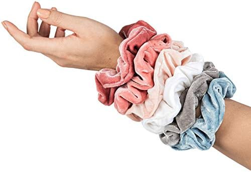 Amazon.com : HARLOW Designer Silk Scrunchies for hair, Big Scrunchies Satin Packs for VSCO stuff,... | Amazon (US)