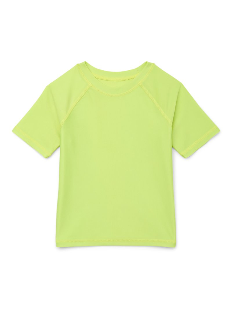 Wonder Nation Baby and Toddler Unisex Short Sleeve Swim Rashguard, Sizes 12M-5T - Walmart.com | Walmart (US)