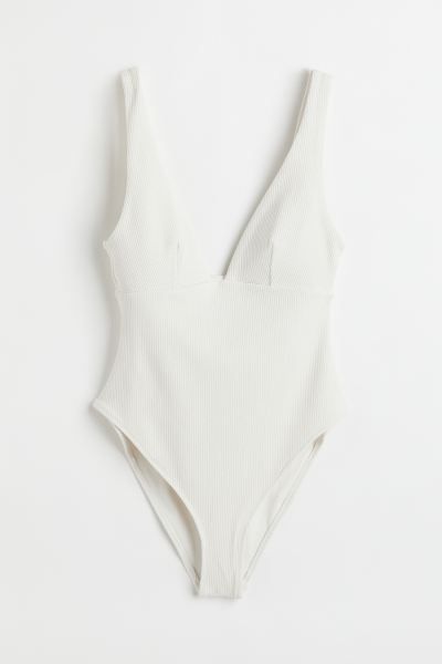 High Leg Ribbed Swimsuit | H&M (US + CA)