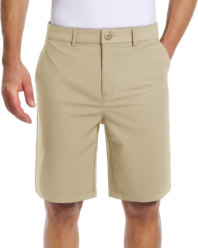TACVASEN Men's Golf Shorts 9" Stretch Dress Work Shorts Quick Dry Lightweight Casual Flat Front S... | Amazon (US)