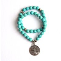 Turquoise Tree of Life Mala Bracelet  Set of 2 | Etsy (CAD)