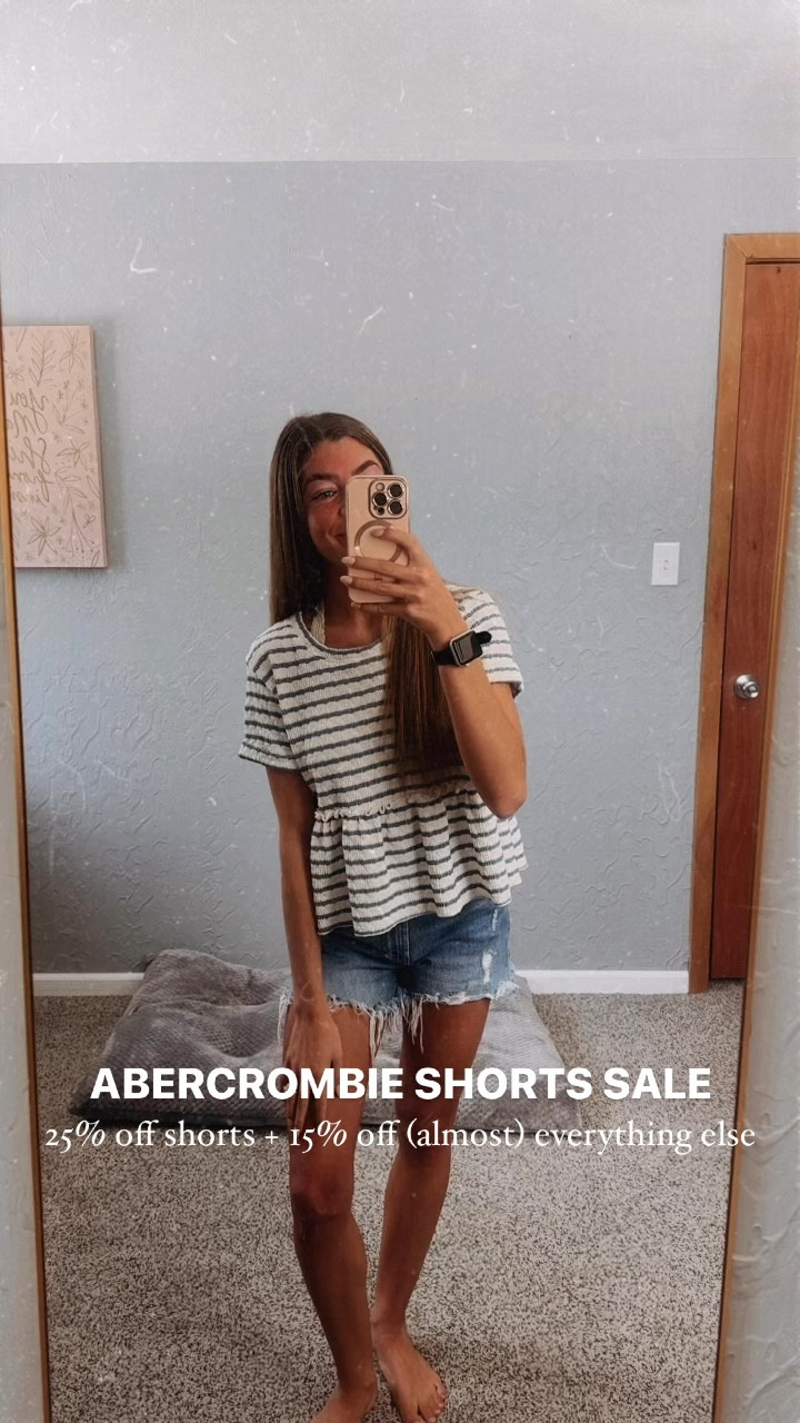 Sale. Abercrombie Shorts. Denim Shorts. Mom Shorts. Summer Style. Summer Sale. Deals. Finds. Simple Fashion. Mom on the go. Warm weather. 

#LTKfindsunder50 #LTKVideo #LTKstyletip
