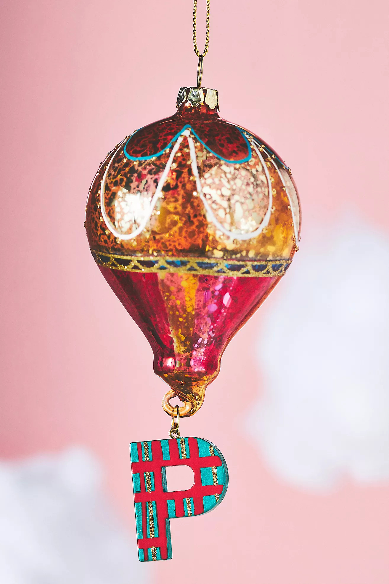 Hot Air Balloon Monogram Ornament | Anthropologie (US)