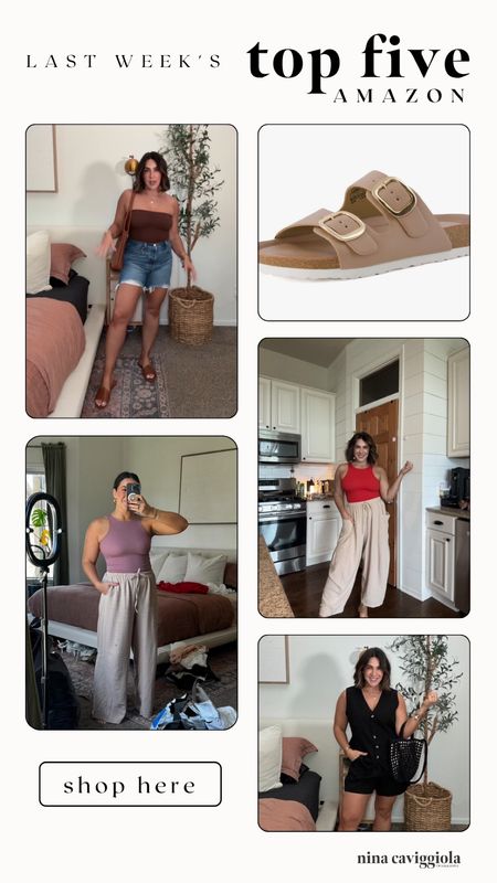 Last Week’s Top Five Amazon

Summer look, mom outfit, linen pant, 2 piece set, mom short, summer sandal 



#LTKSeasonal #LTKStyleTip #LTKMidsize