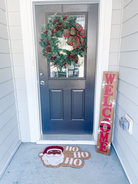 My holiday front porch or should I say doorway lol I’m still looking for an affordable layering rug but it’s coming together 

#LTKHoliday #LTKSeasonal #LTKhome