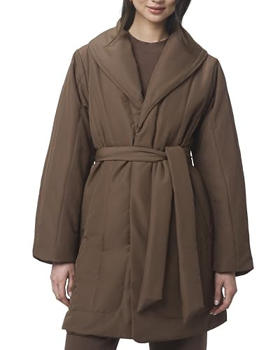 Splendid Women's x @Cellajaneblog Quilted Coat, Truffle, Large | Amazon (US)